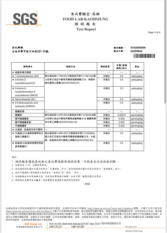 最新SGS檢驗報告2025年